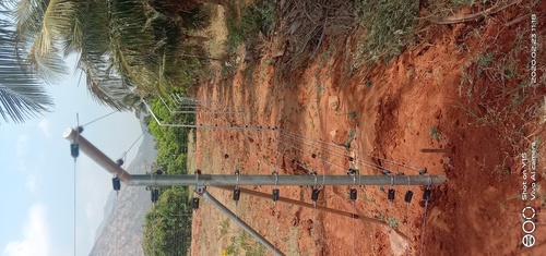 Solar Electric Fencing Work - Steel, 12V Power, Silver | Renewable Energy Solution for Crop Protection & Wildlife Conflict Mitigation