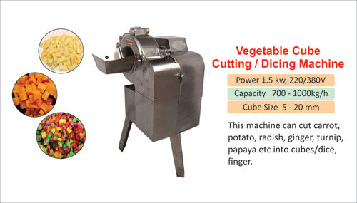 Tutti Frutti Cube Cutting Machine