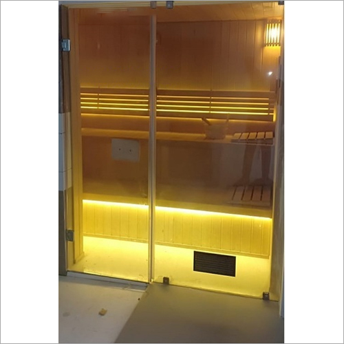 Wooden and Glass Sauna Bath
