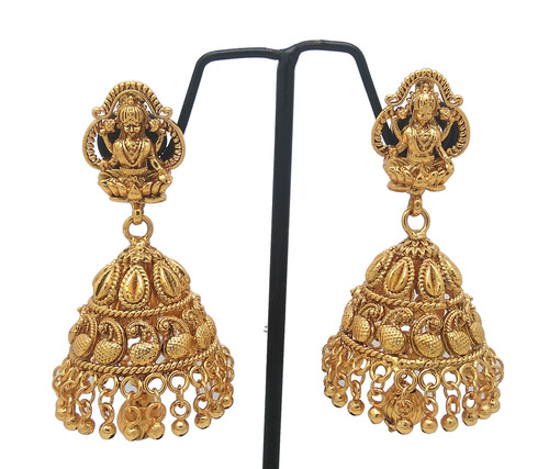 Simple Gold Plated Jhumka Earring
