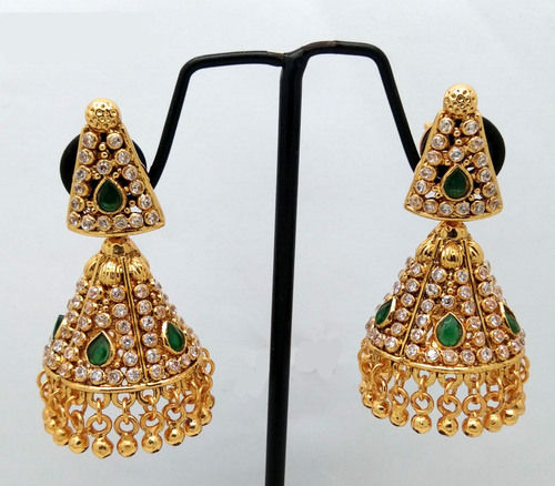 Fancy Design Gold Plating Jhumka Earring