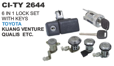 6 In 1 Lock Set With Keys Toyota Kijang Venture, Qualis