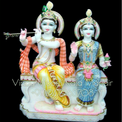 Radha Krishna Seating Statues