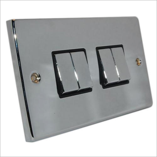 Electric Switch - Brass, 86x86 Mm | Modular Design, Durable Design, Easy Installation, Long Lifespan, Reliable Operation