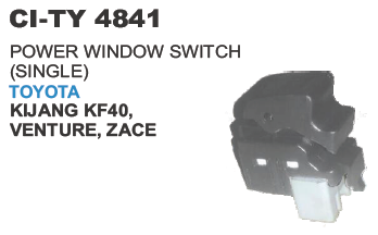 Power Window Switch Single Toyota Kijang, Venture, Zace - Plastic 4x3x2 cm 12V 5A, Easy Installation Durable Design OEM Quality