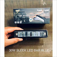 30 Watt Sleek Led Bar Blue - Color: Black