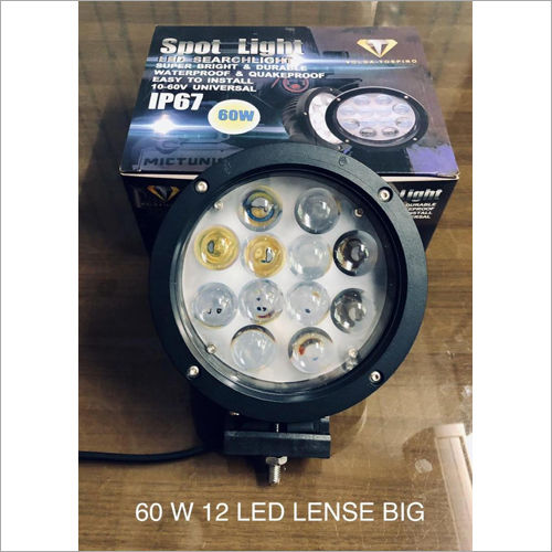 60 Watt 12 Led Lens - Color: Black