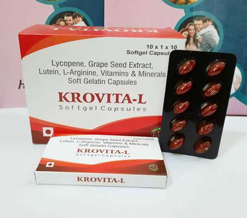 Lycopene+Grape Seed Extract+Lutein+L-Arginine+Vitamins & Minerals Soft Gelatin Capsules Suitable For: Suitable For All