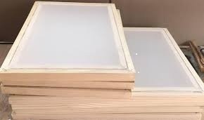 Manual Wooden Screen Printing Frame With Mesh