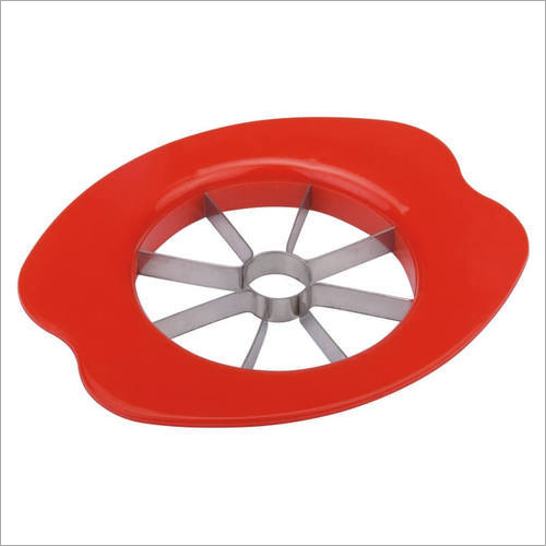Apple Cutter - Stainless Steel Blade, Red PP Handle | Manual Operation for Uniform Slicing, Easy to Hold and Carry, Defect-Free Design