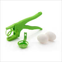 Egg Cracker - Plastic Material | Green Color, User-friendly Design For Effortless Egg Cracking And Minimal Cleanup