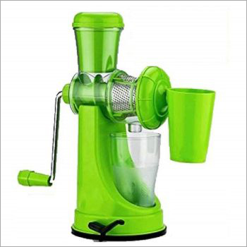 Manual Juicer - Stainless Steel & Plastic , Green Color, Easy-to-Use Flexible Handle for Effortless Juice Extraction