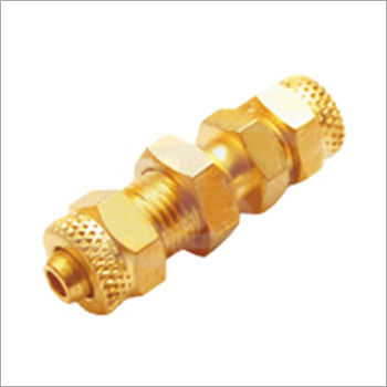 Brass PU Bulkhead Union