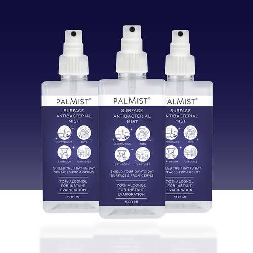 500ml Surface Disinfectant Spray - Colourless, 70% Alcohol Formula, Shelf Life of 36 Months | Kills 99.9% Germs, Bleach-Free, Trusted Germ Reduction Formula