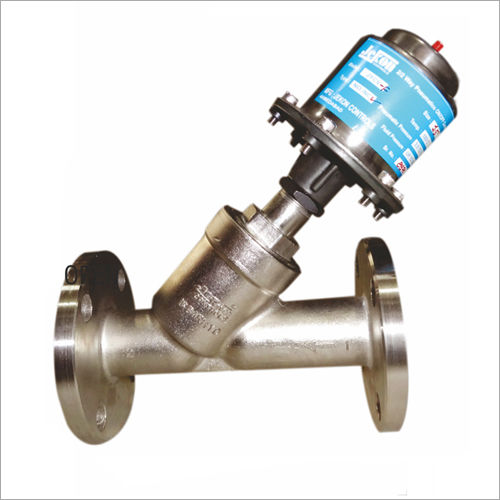 Pneumatic Angle Seat Valves Single Piece Y Type