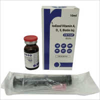 10 ml Lodized Vitamin A D3 E Biotin Injection