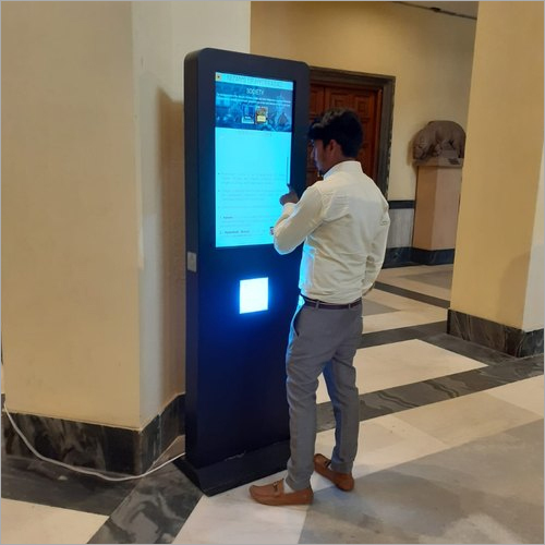 32 Inches Digital Standee - Metal & Glass, 70x30x10 cm, Black | Clear Display, Long Lifespan, Indoor Advertising
