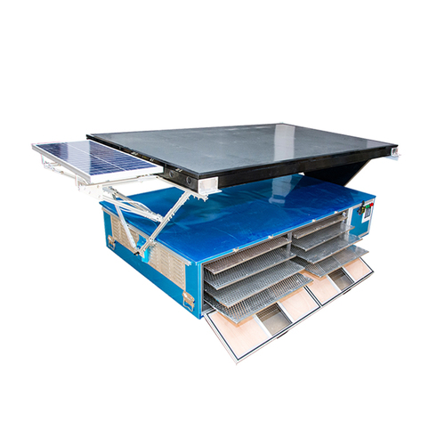 Solar Fruit & Vegetable Dryer - Stainless Steel, 2100x1300x700 mm | 40-60 kg Capacity, Solar Air Collector Technology, 1 hp Power, Blue Design