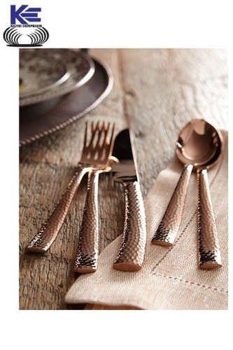 Stainless Steel Cutlery with Copper Finish