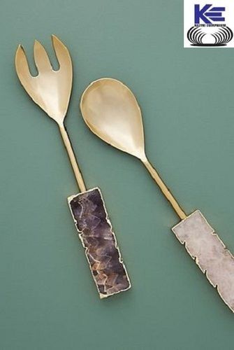 Agate Handle Salad Server Set