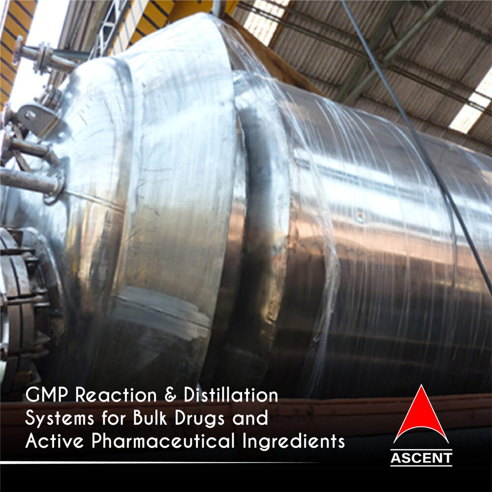 GMP Reaction & Distillation Systems for Bulk Drugs and Active Pharmaceutical Ingredients