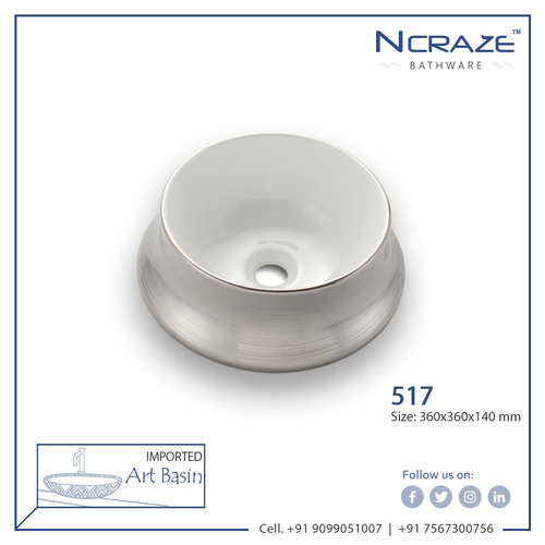 Decorative Silver Imported Wash Basin