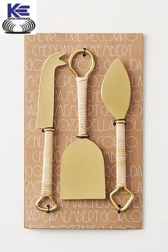 Brass ans Rope handle Cheese Knives