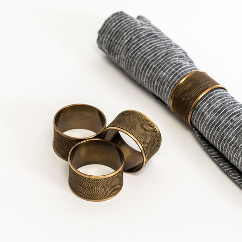 Brass Twisted wire Napkin Ring By KAZMI EMPORIUM