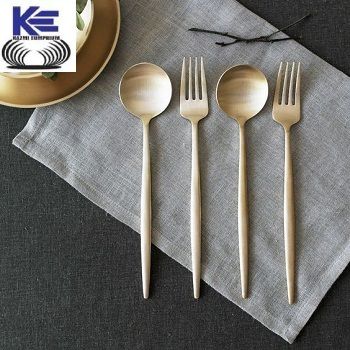 Brass Spoon and Fork with matt Finish