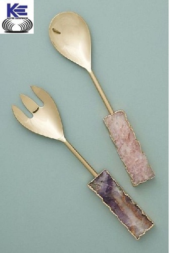 Agate Salad Server Set