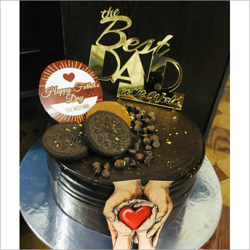 Dad Birthday Cake - Chocolate Flavor, Baked with Premium Ingredients by Talented Chefs, 1-2 Day Shelf Life