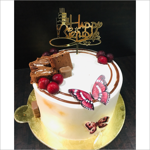 Vanilla Flavour Birthday Cake Shelf Life: 1-2 Days