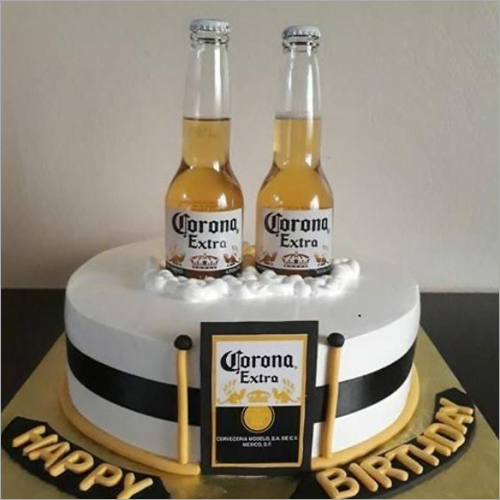 Corona Drip Cake - Vanilla Flavor, Perfect for Birthday Parties and Anniversaries | 1-2 Days Shelf Life, Best Stored in a Cold Place