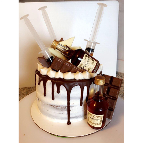 Chocolate & Vanilla Injection Drip Birthday Cake