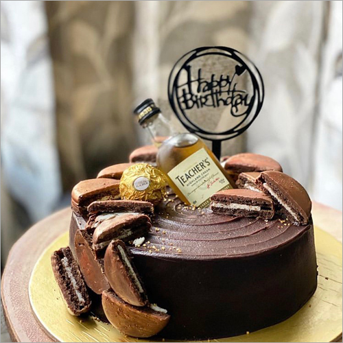 Designer Chocolate Birthday Cake Shelf Life: 1-2 Days
