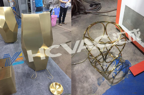 HCVAC Golden Stainless Steel Furniture Titanium PVD Coating Machine