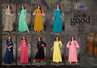 Spring Ellora Cygnus Design Long Embroidered Kurta Set