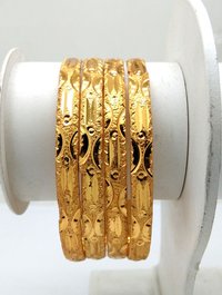 New Design Gold Plated Shagun Bangle
