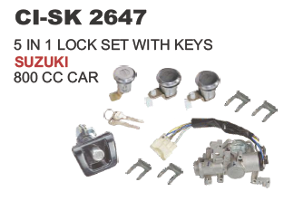 5 in 1 Lock Set With Keys Suzuki car
