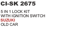 5 in 1 Lock Kit With Ignition Switch Suzuki car