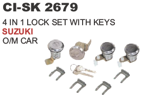 4 in 1  lock Set with Keys Suzuki O/M Car