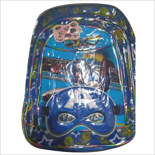 School Printed Bag - Polyester 16x12x5 inches, Blue | Durable, Spacious, Lightweight, Stylish, Comfortable