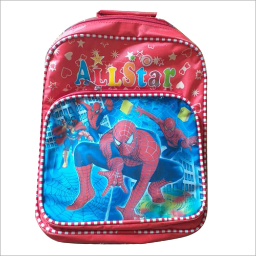 Spider School Bag - Polyester, 16x12x5 Inches, Red | Spacious, Lightweight, Durable, Adjustable Straps, Multiple Pockets, Spiderman Theme