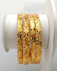 Traditional Design Gold Plated Shagun Bangle