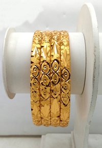 Fancy Gold Plated Shagun Bangle