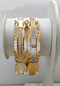 Fancy Design Gold Plated Shagun Bangle