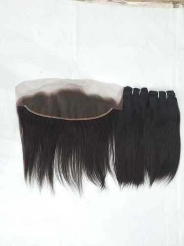 Vintage Straight Human Hair Machine Weft Hair Extensions