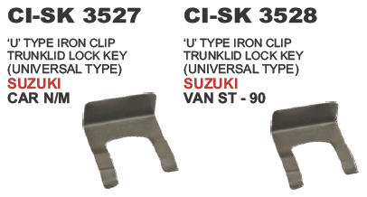 U Type Iron Clip Trunlid Lock Key