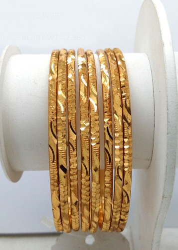 New Design Gold Plated Shagun Bangle For Women