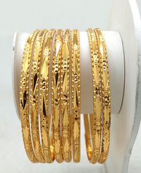 Fancy Design Gold plated Shagun Bangle